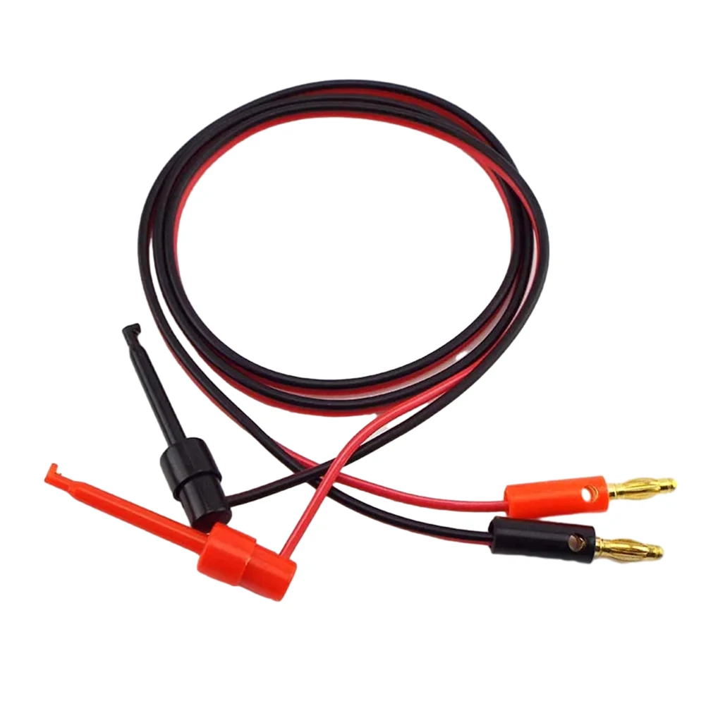 

1M 4mm Banana Plug Connector To Hook Clamp Adapter For Multimeter Test Leads Probe Wire Pen Cable 3A