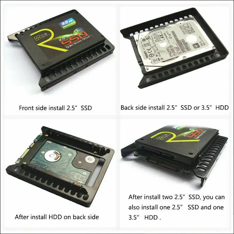 Hard Drive Adapter Bracket Dual 2.5