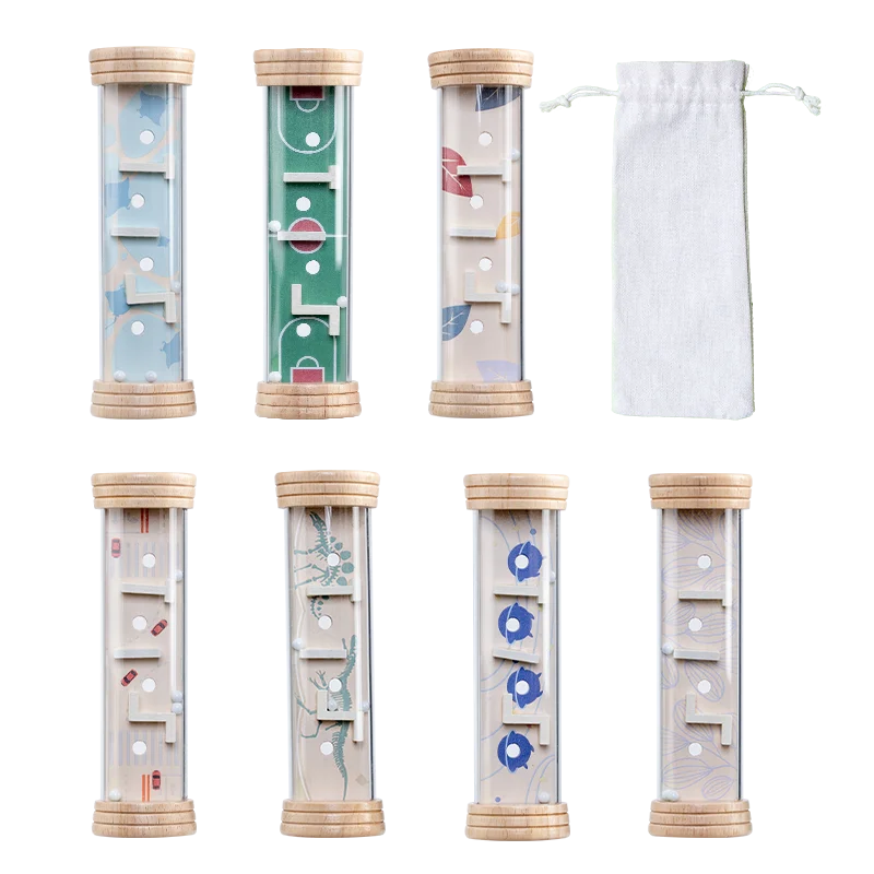 Children Palm Balance Ball Maze Wooden Early Education Puzzle Enlightenment Toy Hand Eye Coordination Training Thinking Training