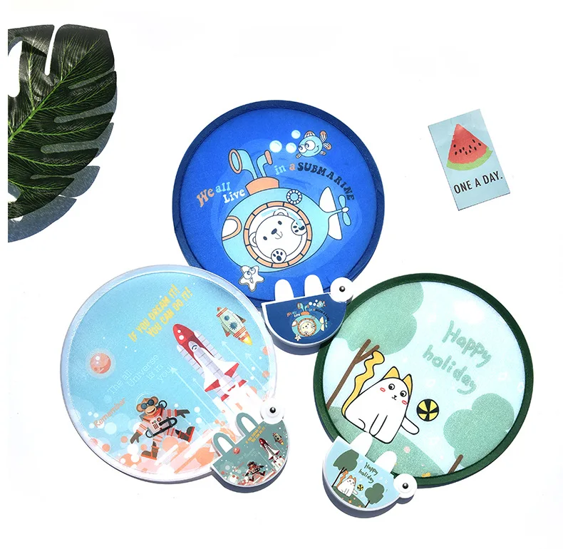 

10pcs Cartoon Portable Folding Fans Mini Hand Fan Party Wedding Favors for Guests Cool Summer Baby Shower Gift for Guest