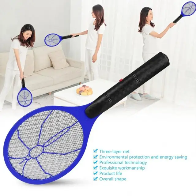Elektromos Légy Rovar Hibás Zapper Bat Kézi Swatter Ütő Hordozható Szúnyogok Gyilkos Kártevőirtó Hálószobás Rovarok Számára - Image 2
