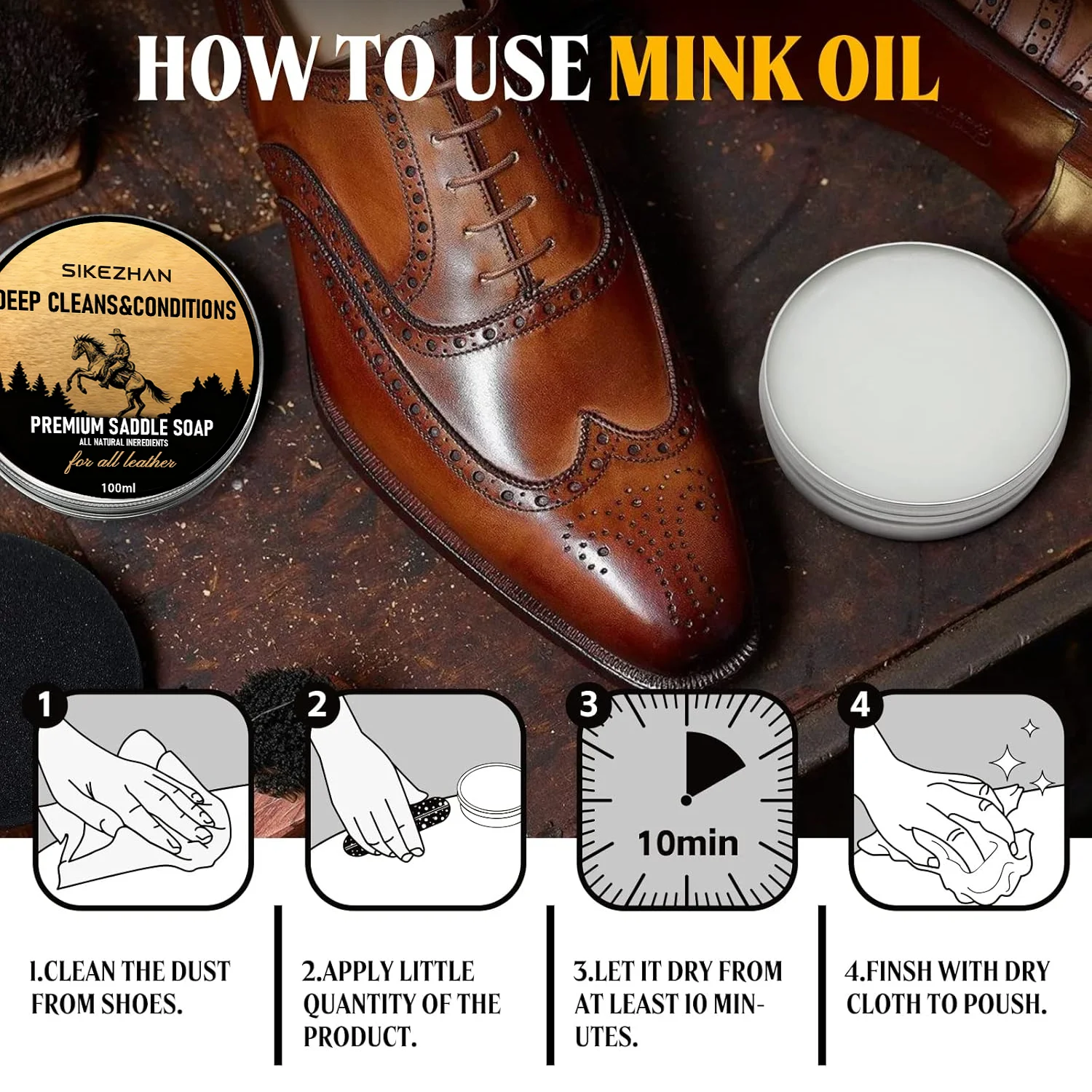 Premium Leather Cleaner & Restorer - Revitalize & Protect Leather Goods