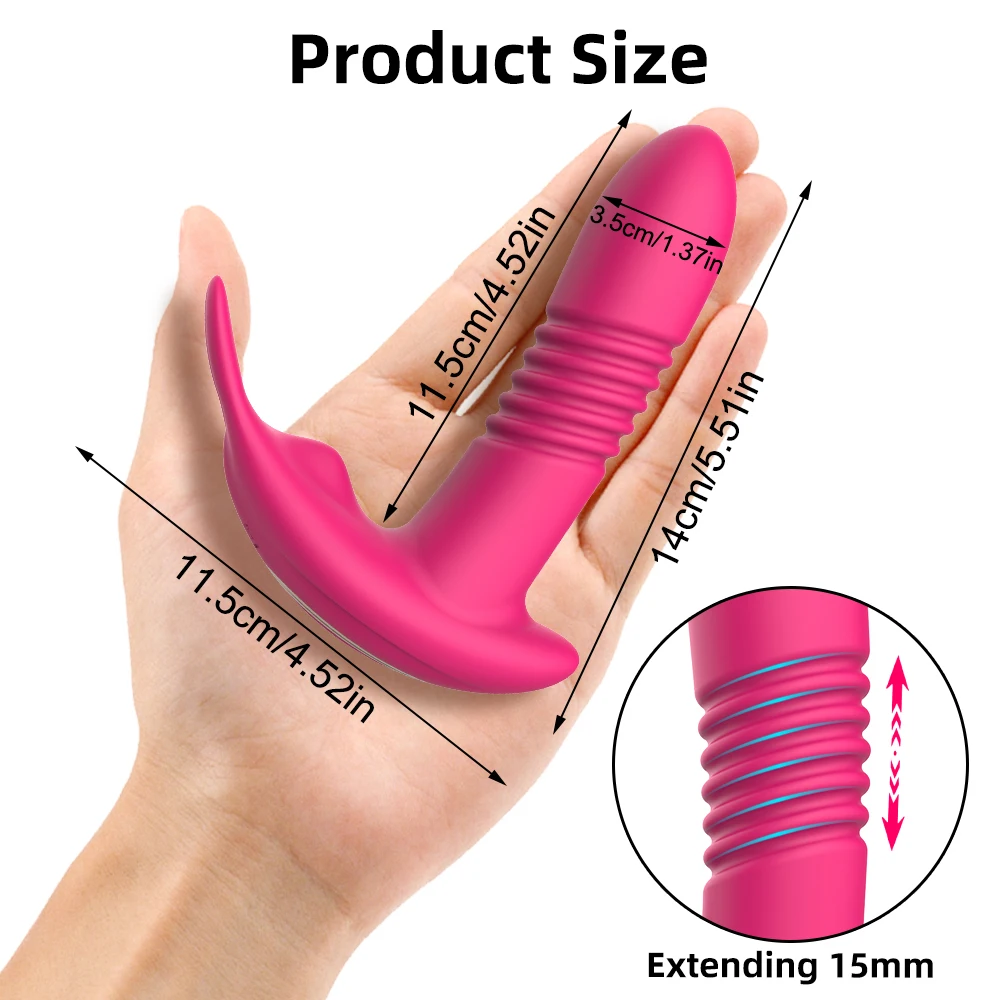 Vibrador de impulso para mulheres, vibrador telescópico giratório com controle remoto, massageador de ponto G, estimulador de clitóris, brinquedo sexual para mulheres_voghion.com