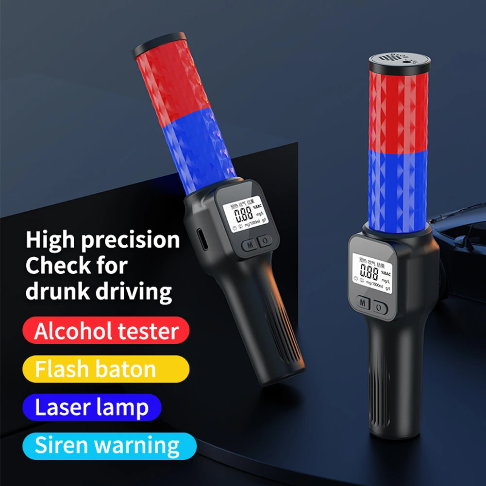 Professional Digital Breathalyzer Rechargeable Traffic Home Investigation Alcohol Tester Non-Contact Alcohol Blowing Detector