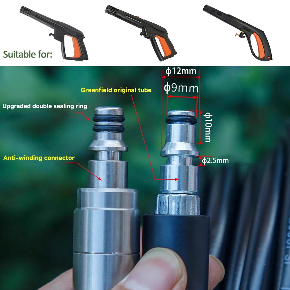 Anti-tangle adapter 3/8 quick connect high pressure water gun for Patriot/Daewoo accessories high pressure cleaner 2