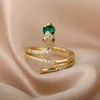 Bagues serpent en acier inoxydable plaqué or 316L pour femmes et hommes, anneau ouvert et réglable, bijoux esthétiques gothiques Vintage