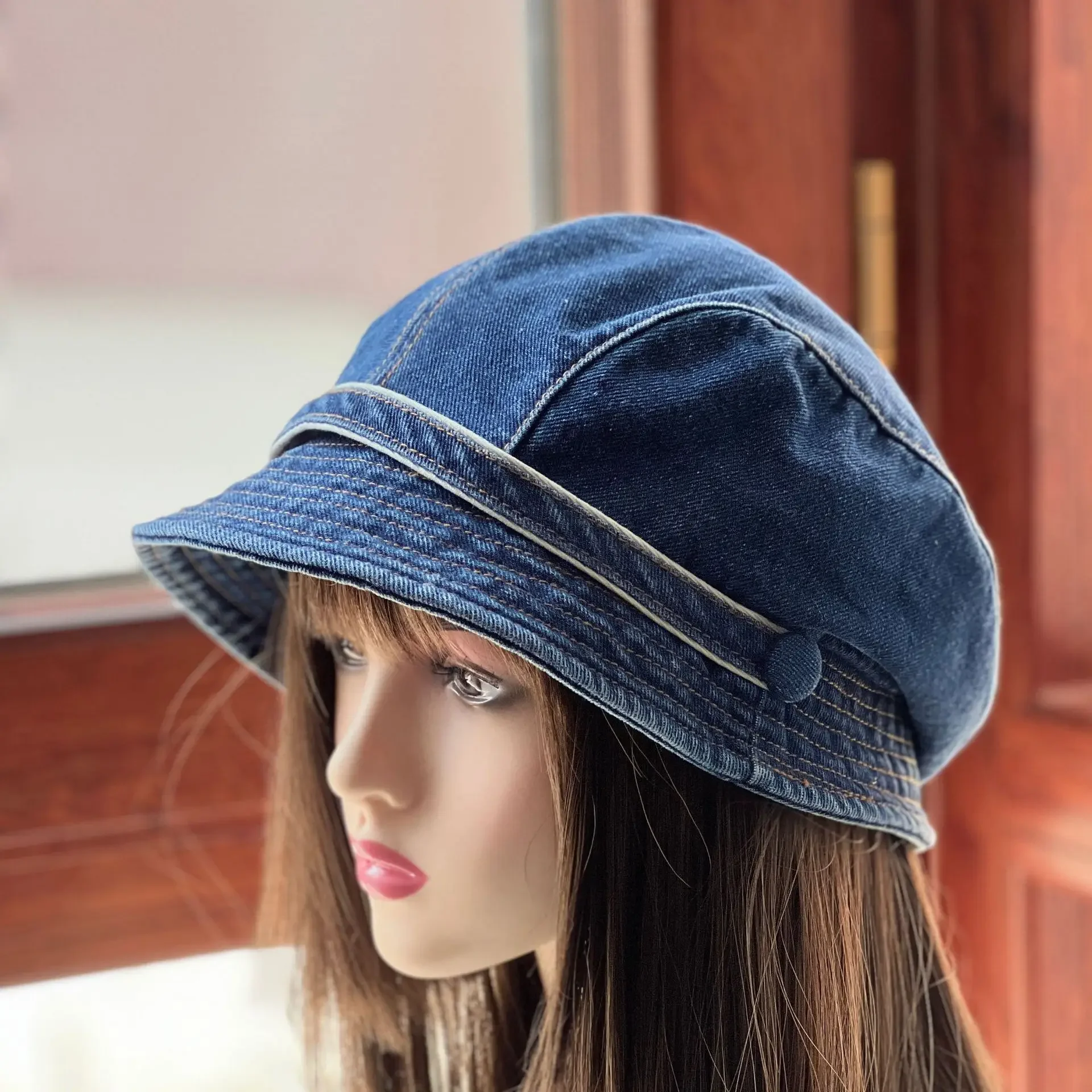 

Girls New Spring Autumn Cowboy Hats Women Korean Japanese Casual Retro Berets Bucket Hats Men Hip Hop Caps Fahion Visors Fedoras