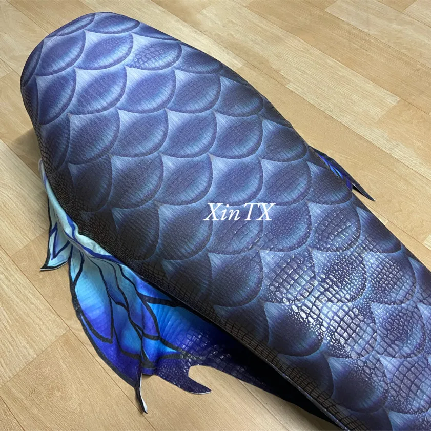 XinTX Shiny Mermaid Tail For Adult Woman Swimsuit Gilding Fabric