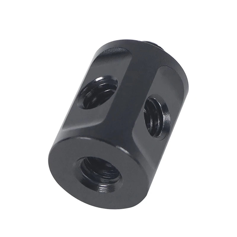 DLSR 숄더 리그용 듀얼 1/4 나사 연결 어댑터 마운트 포커스 시스템 튜브로드 폴 커넥터 마이크 스탠드 라이트 홀더