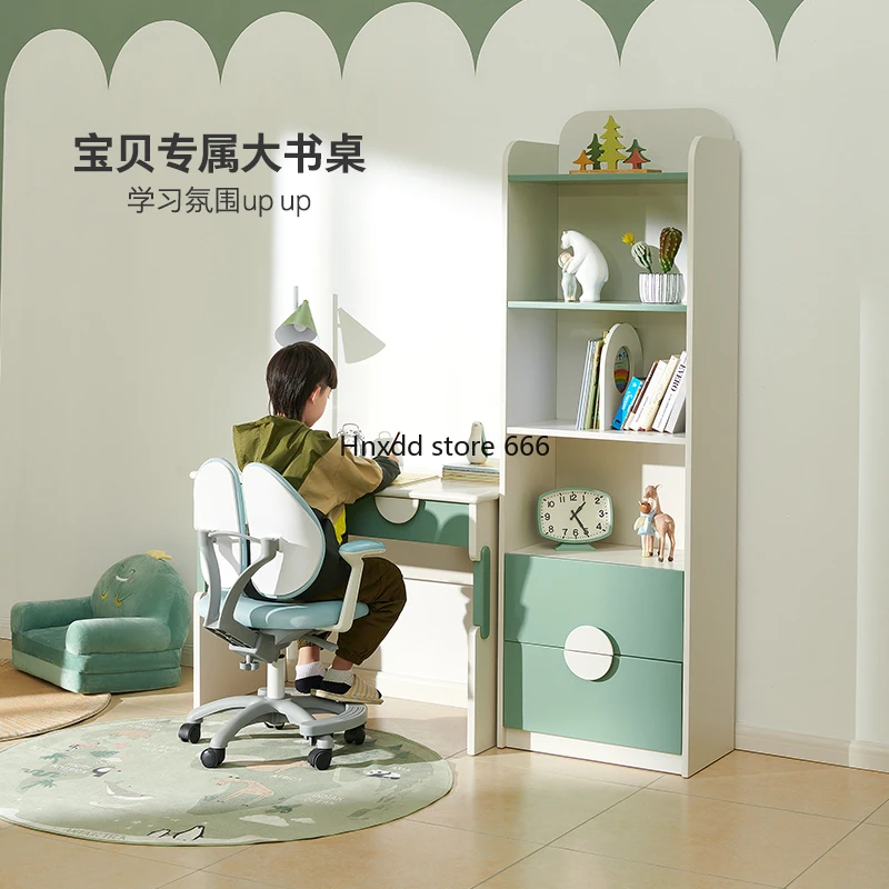 Teen desk Modern simple study table Bookcase set Locker study furniture
