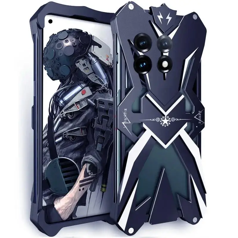 

Hot Metal Steel Machinery Heavy Aluminum Armor Case For Oneplus 11 / ACE 2 Cases Cover Bumper Coque