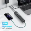 RSHTECH 60W USB Hub 11 Ports Type C Hubs with 10Gbps USB Data Port PD 20W Aluminum USB Splitter for Macbook Laptop PC Computer 5