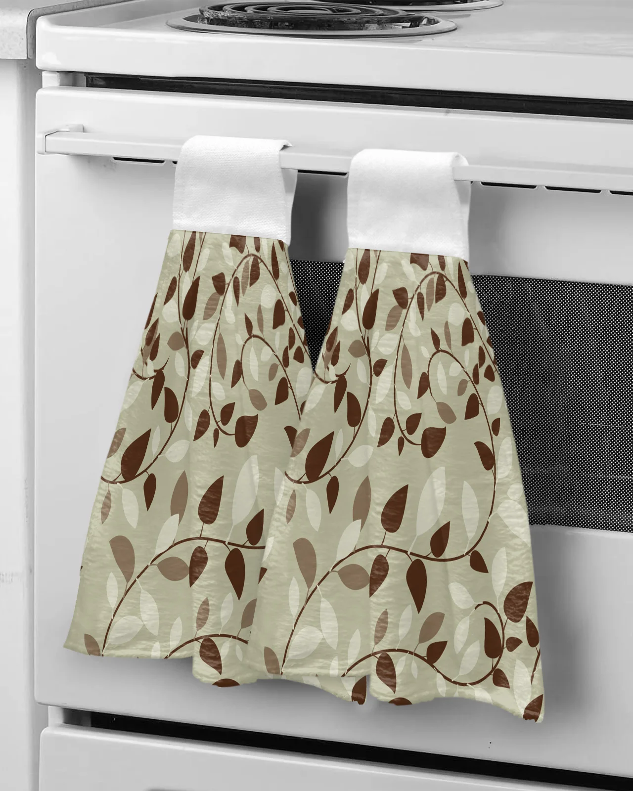 

Flower Leaf Branch Brown Plant Hand Towel Household Absorbent Kitchen Towel Lazy Rag Wipe Towel Microfiber Hand Towel