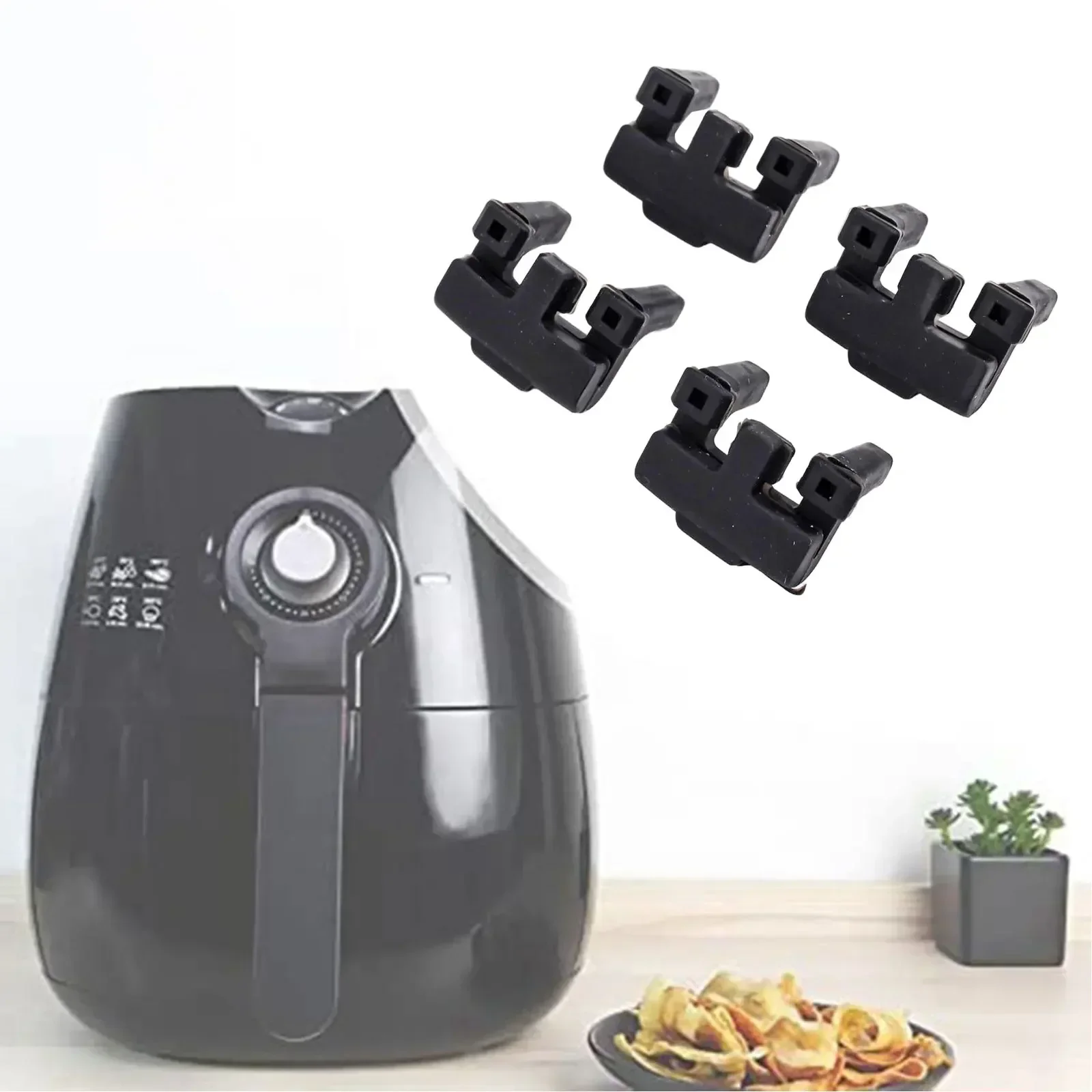4pcs Air Fryer Silicone Case For Instant Gourmia Cosori Air Fryer Trays Replacement Rubber Feet Kitchen Supplies Cover