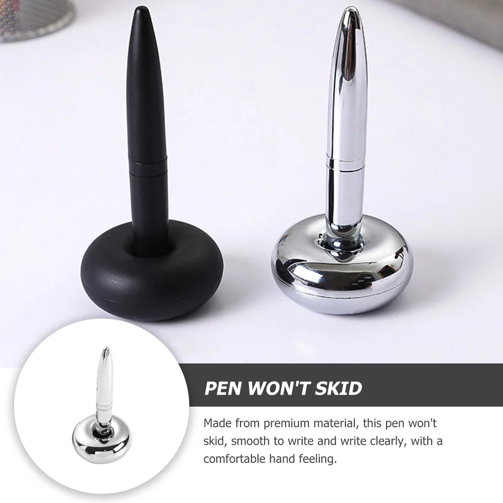 Maglev Chrome Levitating Ballpoint Pen with Magnetic Base  Desk Accessory