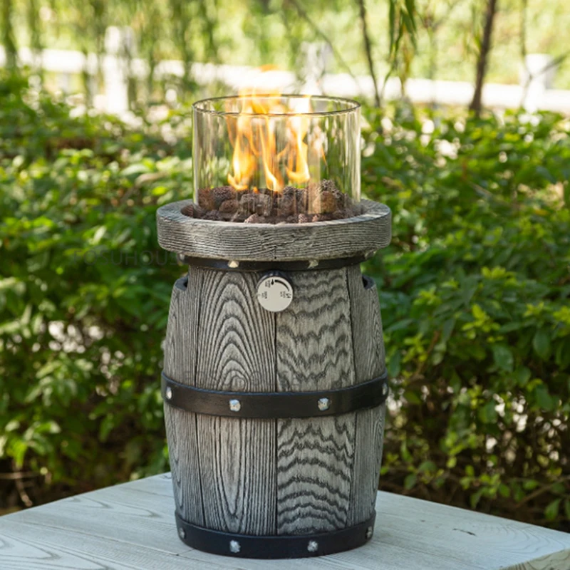 Mechanical Patio Heaters For Courtyard Garden Outdoor Heating Supplies  Decorate Cylinder Household Propane Fireplaces Heaters - AliExpress