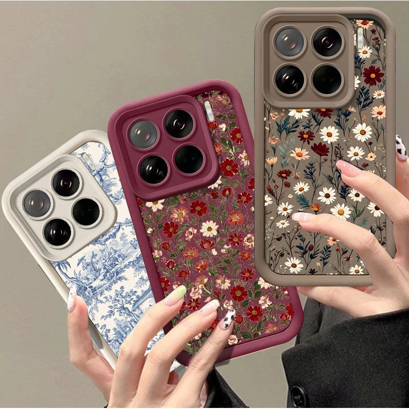 Chic Cartoon Daisy Flower Matte Silicone Phone Case