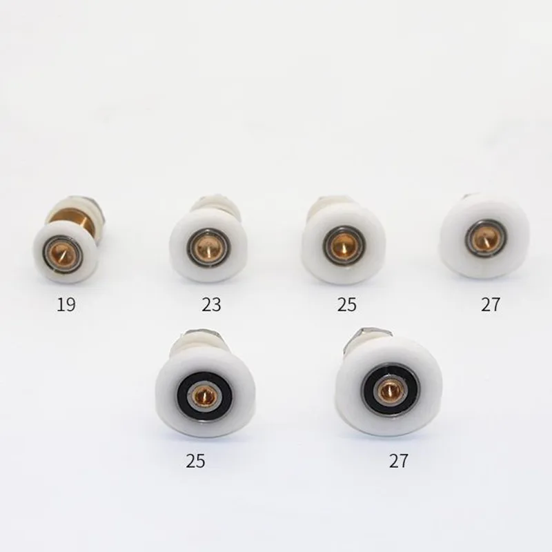 Shower Room Accessories 8PCS 20/23/25/27mm Diameter Shower Glass Sliding Door Hanging Wheel Roller Bathroom Sliding Cabinet Eccentric Pulleys