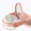 Portable Loose Powder Box with Makeup Puff Plastic 20g Empty Loose Powder Pot With Mirror Travel Makeup Cosmetics Container 3