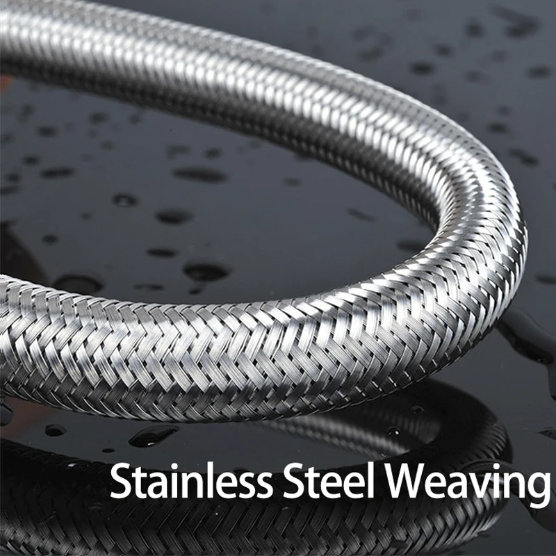 Pack Of 2 Connection Hose Fitting, G3/8 X M10 Braided Stainless Steel Connection Hose Reinforced Hose 60 Cm Tap Hose Extension For Hose Tap Mixer Tap