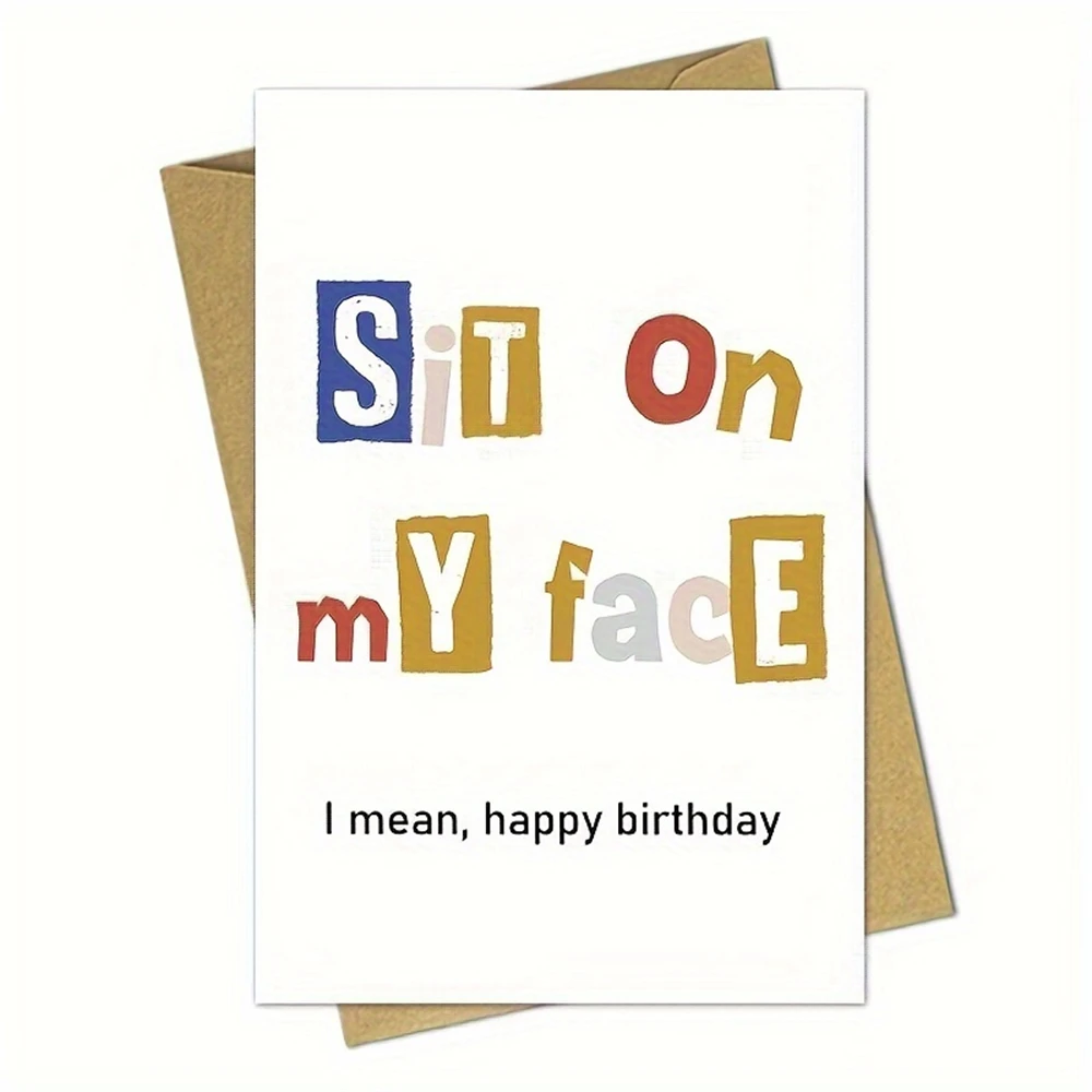 1 unidad, tarjeta de cumpleaños sucia para ella, tarjeta de cumpleaños de esposa, tarjeta de cumpleaños acogedora para novia, tarjeta de feliz cumpleaños espirituosa, regalo para Wo