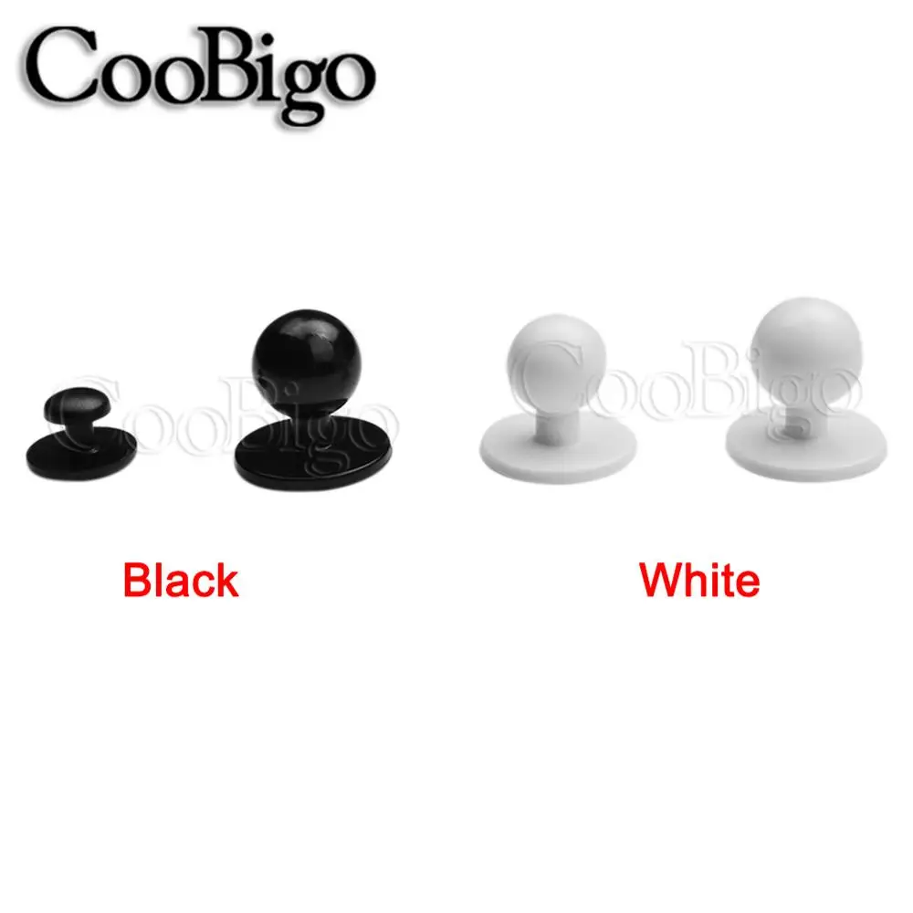20pcs Plastic Buttons Restaurant Chef Uniforms Suit Buttons for Garment Clothes Dress DIY Accessories Black White 7mm 11mm 12mm 3