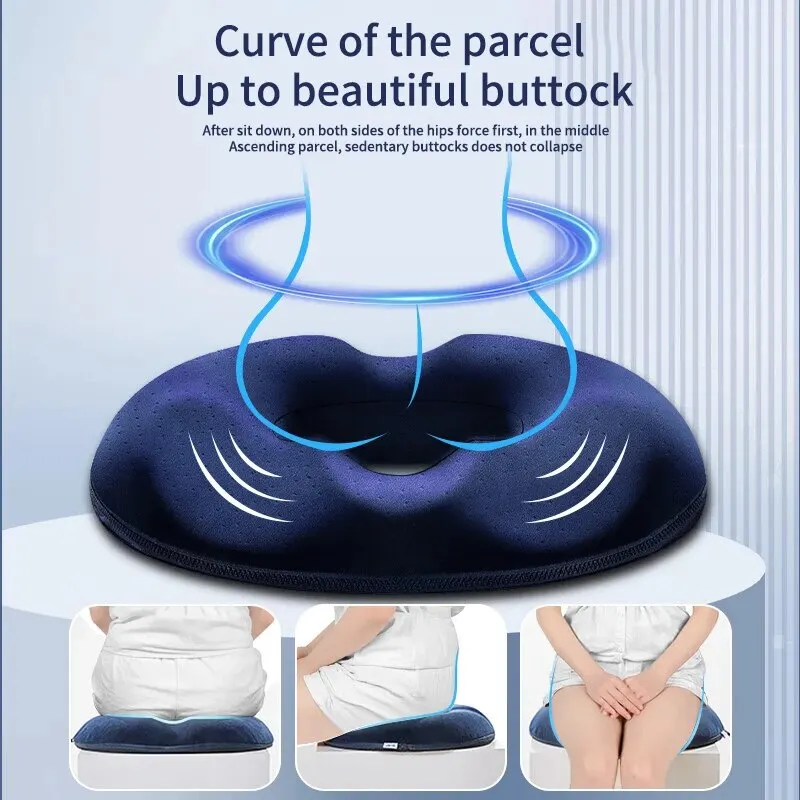Memory Cotton Office Seat Cushion Postoperative Male and Female Tailbone Decompression Cushion for Hemorrhoids 3
