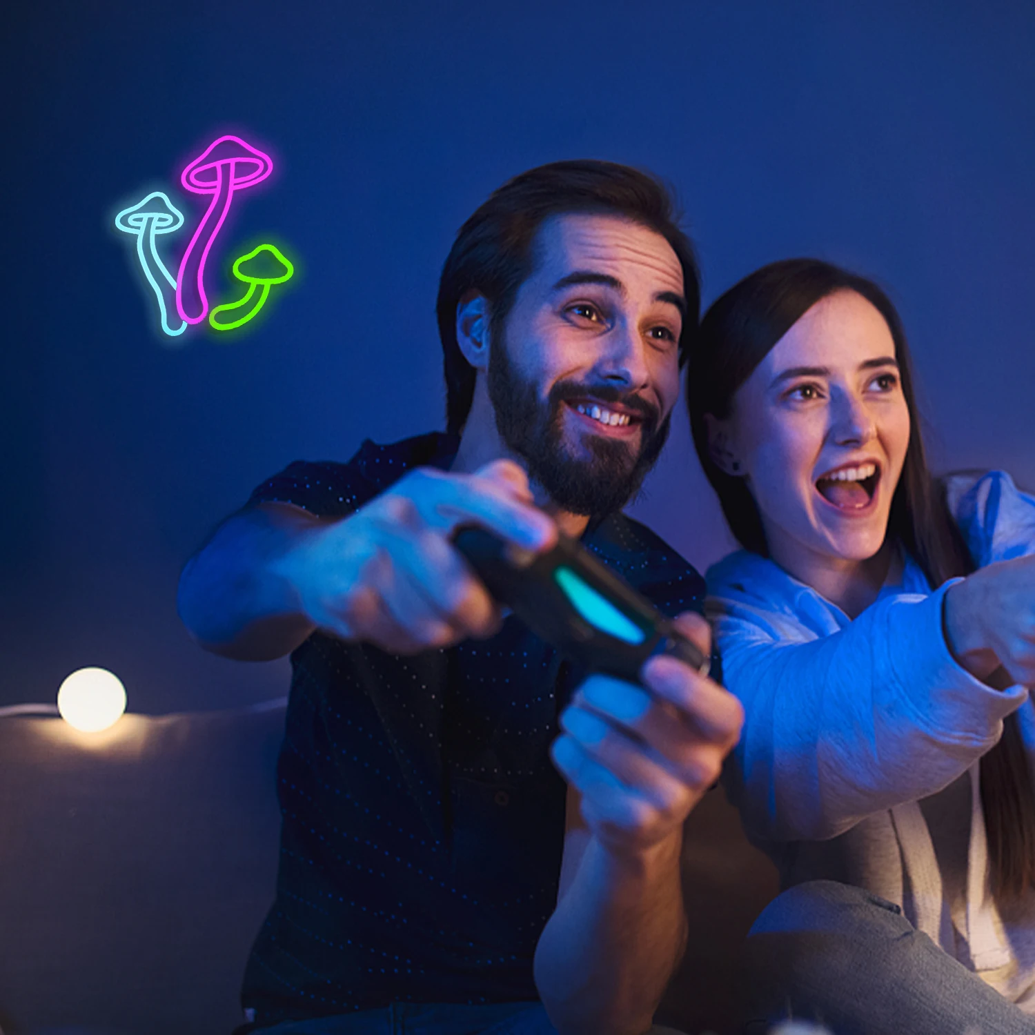 

Three Colorful Mushrooms Neon Signs for Wall Decor Colorful Led Mushroom Light USB Neon Signs for Livingroom Game Room Kids Room