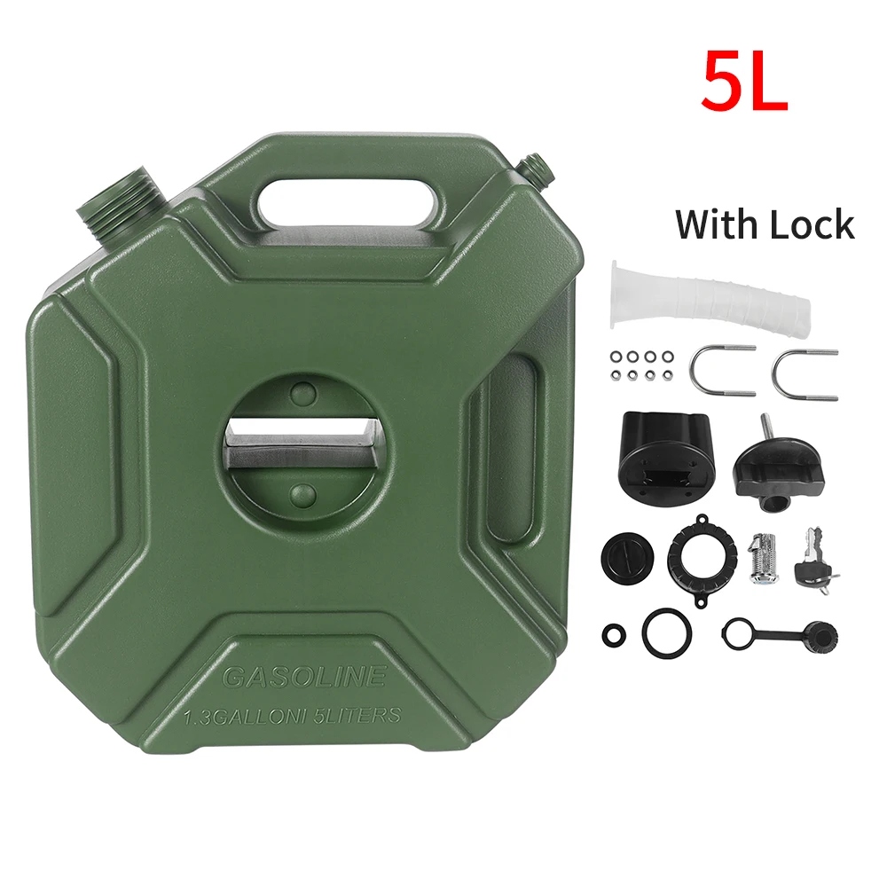 3L/5L Tragbare Kunststoffdosen Gas Kraftstofftank Notfall Backup SUV Motorrad Zubehör Benzin Diesel Lagerung Gastank mit Schloss – Detail 16