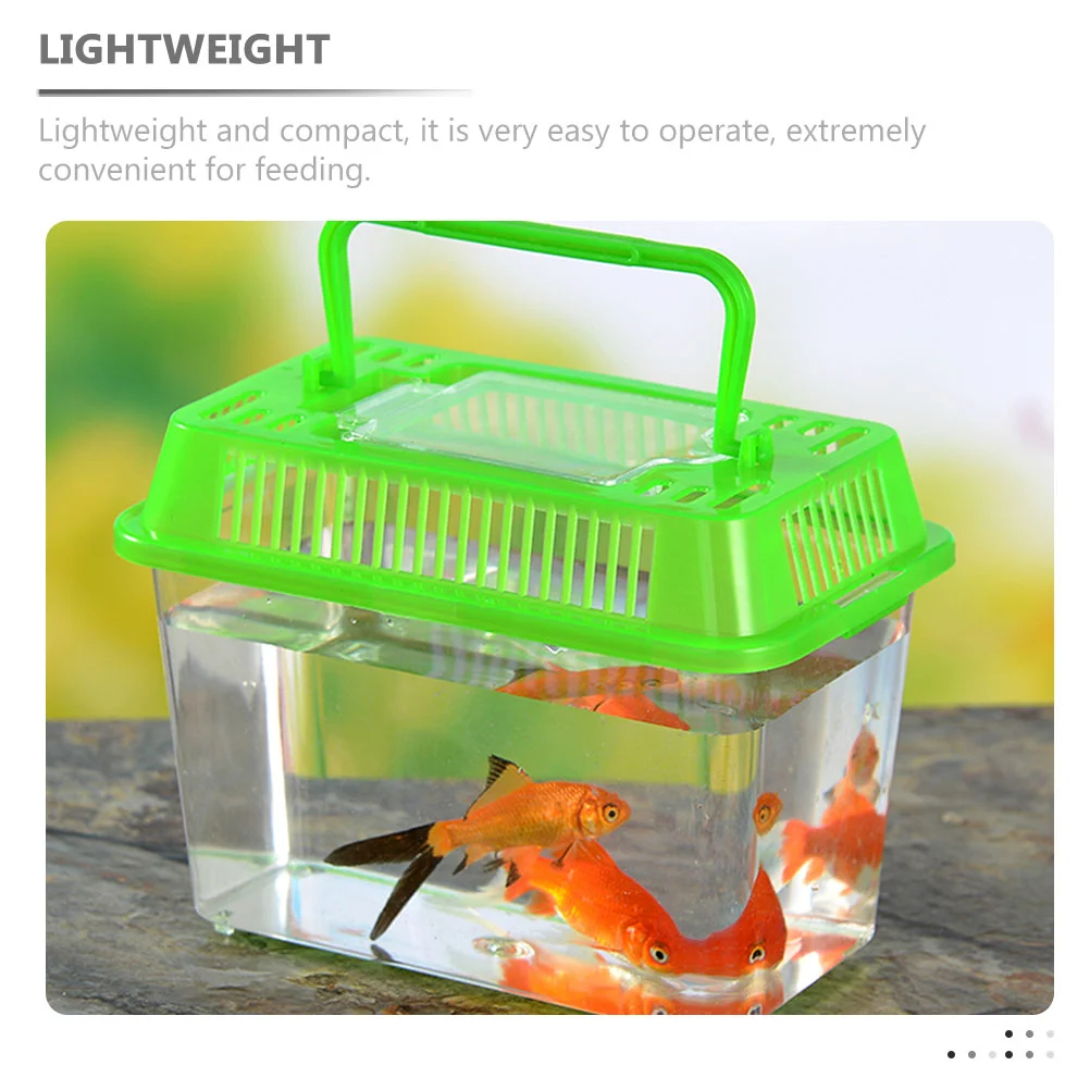 Plastic Turtle Fish Tank Aquarium Gecko Tanks Animals Hat Puppy Accessories Spider Terrarium Portable