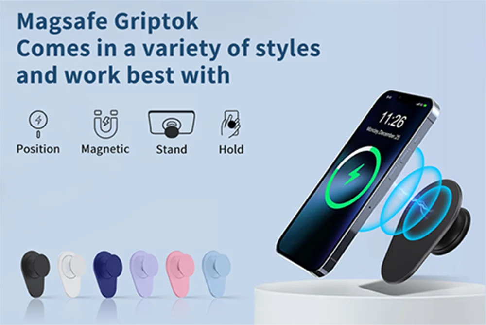 Grippopso Für Magsafe Erweitern Telefon Halter Oval Griptok Buchse Für iPhone Huawei Sumsung Magnetische Ständer Halterung Telefon Zubehör – Detail 1