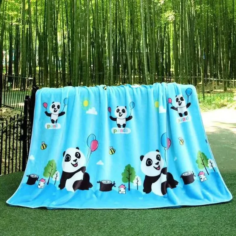 Spring Summer Newborn Blanket Children Lunch Break Single Layer Baby Blanket Kindergarten Blanket Office Cover Blanket Flannel 2