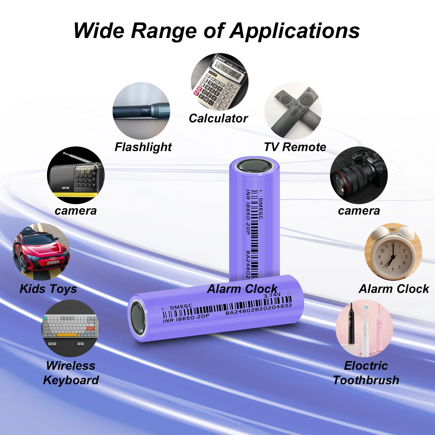 New 2025 18650 Lithium Battery 10C 20A Discharge 3.7V 2000mAh