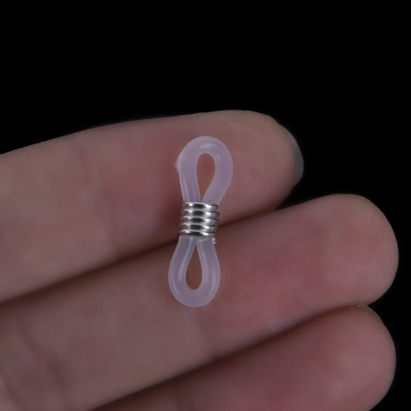 100개 안경 안경 체인 스트랩 홀더 고무 루프 끝 DIY 패션