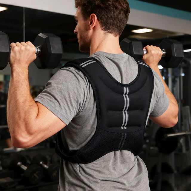 12lb Weight Vest with Reflective Stripe for Workout, Strength Training, Running, Fitness, Muscle Building, Weightlifting