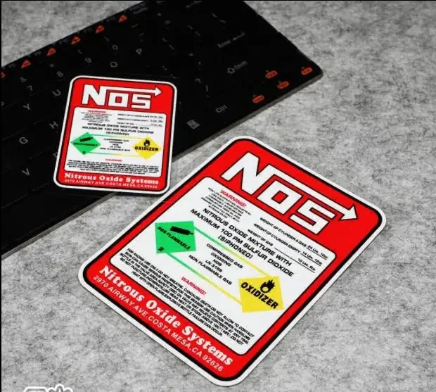 Car Stickers For Drag Racing Creative NOS Nitrous Oxide Systems Tuning Racing Vinyl Motocross Styling
