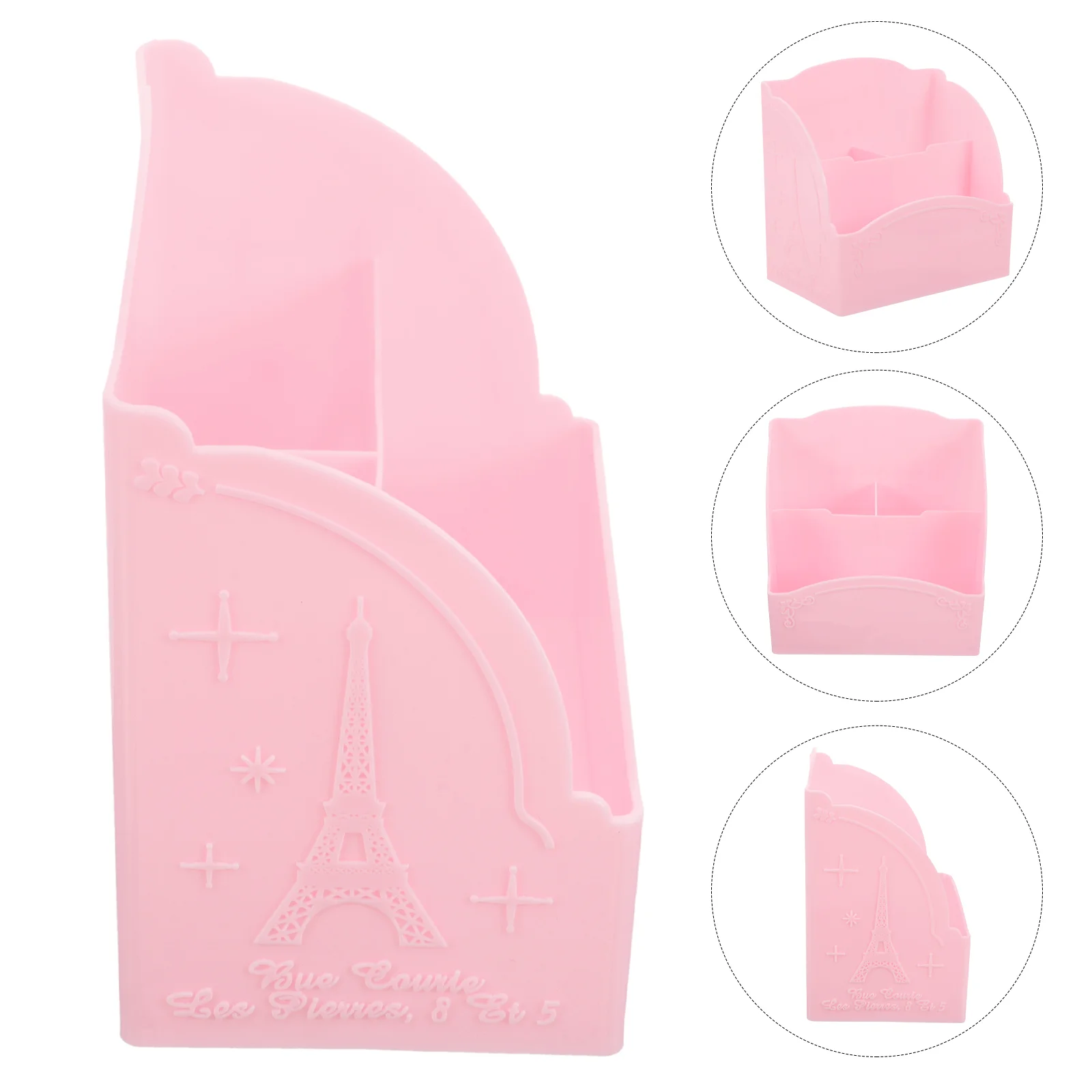 

Nail Pen Holder Supplies Storage Box (Pink) Household Decor Pencil for Table Make Brush Desk Organizer Office+supplies