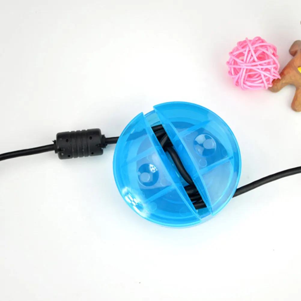 5Pcs 케이블 정리기 라운드 케이블 와인더 이어폰 헤드폰용 휴대용 전원 코드 데스크탑 와이어 고정 장치 매듭 방지