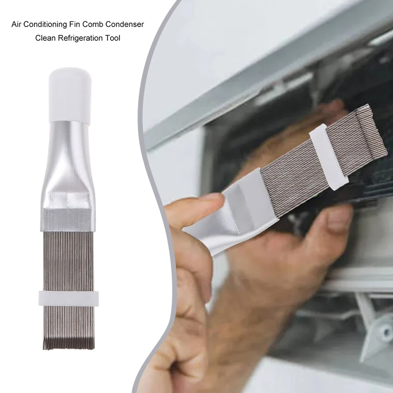 Air Conditioner Fin Comb Stainless Steel Condenser and Radiator Fin Straightener Cleaner Maintenance Tool
