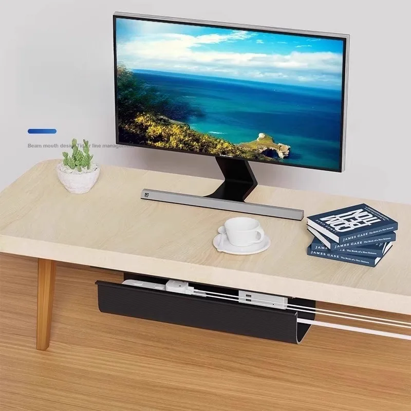 PVC Waterproof Cable Management Accessories J Channel Desk Cable Organizer Wiring Ducts Protecter Under Desk Tv Background