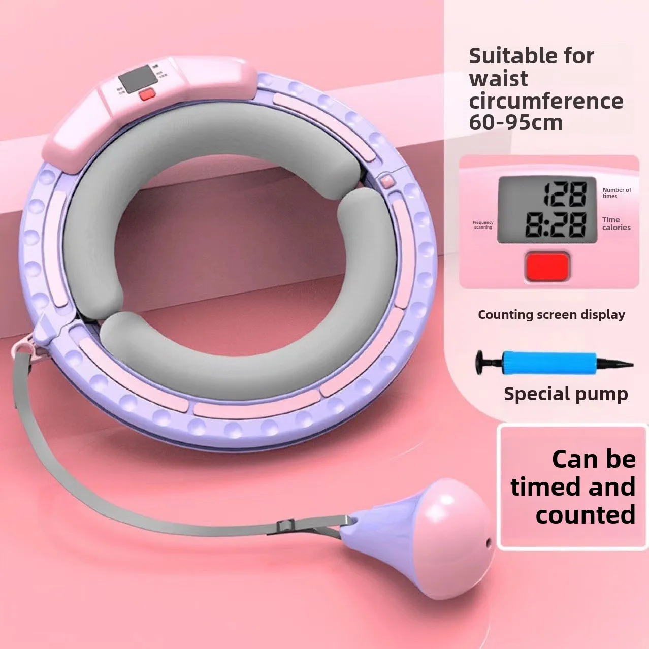 Smart Music Dynamic Sports Ring with Bluetooth Waist Beauty Fitness Machine Slimming Inflation Function Singing Sports Ring
