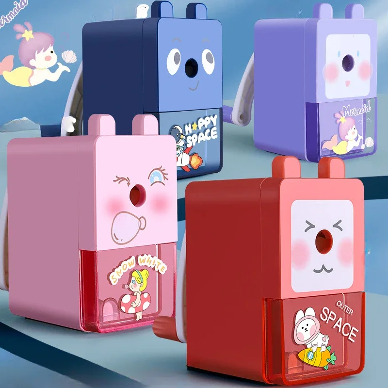 

1pc Cute Cartoon Design Mechanical Pencil Sharpener with Automatic Lead Input, Kawaii Stationery for Back to School