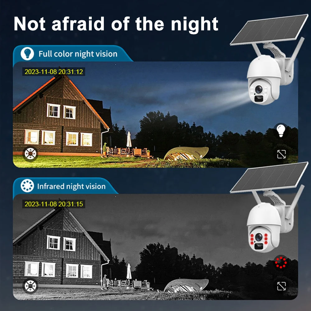 BIG SALE 4G Sim Card Solar Camera Outdoor Battery PIR Human Detection CCTV IP Cameras Color Night Vision Waterproof UBOX