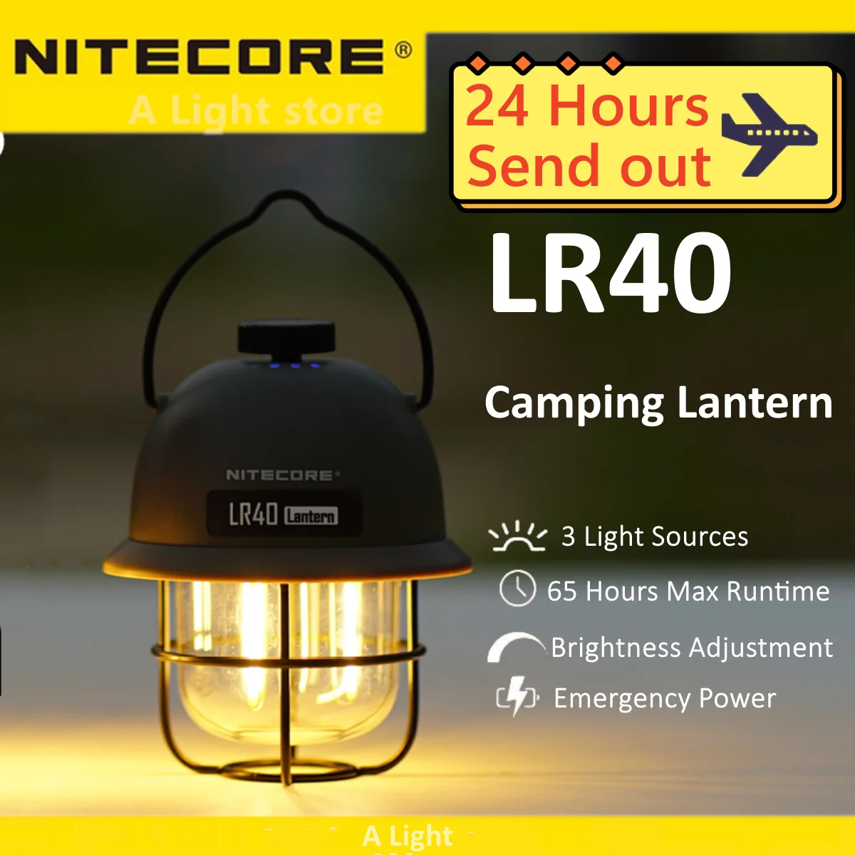 NITECORELR40CampingLanternCampinglightPowerbankTentlight