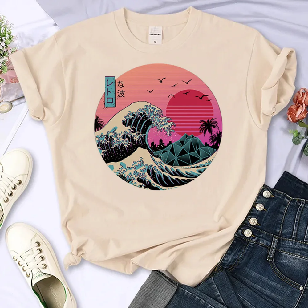 

The Great Retro Wave tshirt women funny graphic designer Tee female manga 2000s y2k clothes