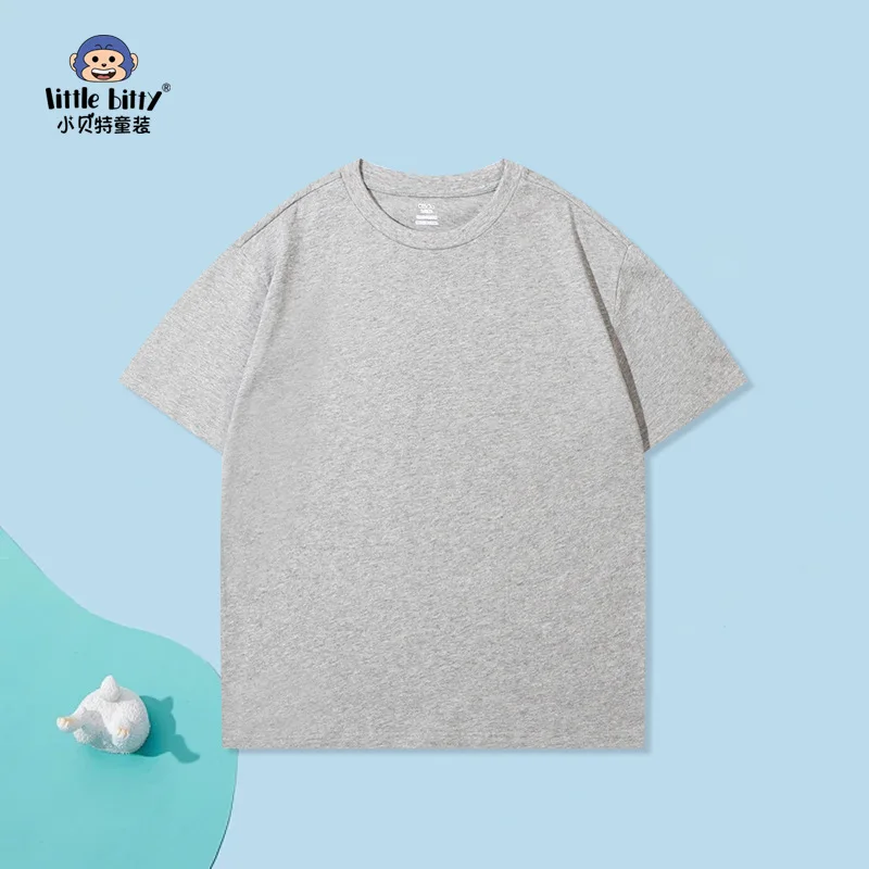 

Летняя рубашка с круглым вырезом, детская одежда, оптовая продажа, новинка, хлопковая рубашка с коротким рукавом для детей среднего и крупного возраста