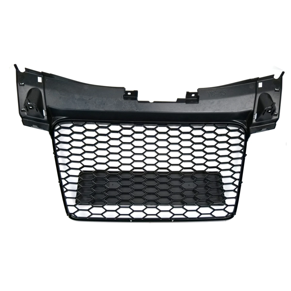 아우디 TT TTS MK2 2007-2014 8J0853651L용 ABS 자동차 전면 범퍼 그릴 커버 광택 블랙 허니콤 메쉬 센터 그릴