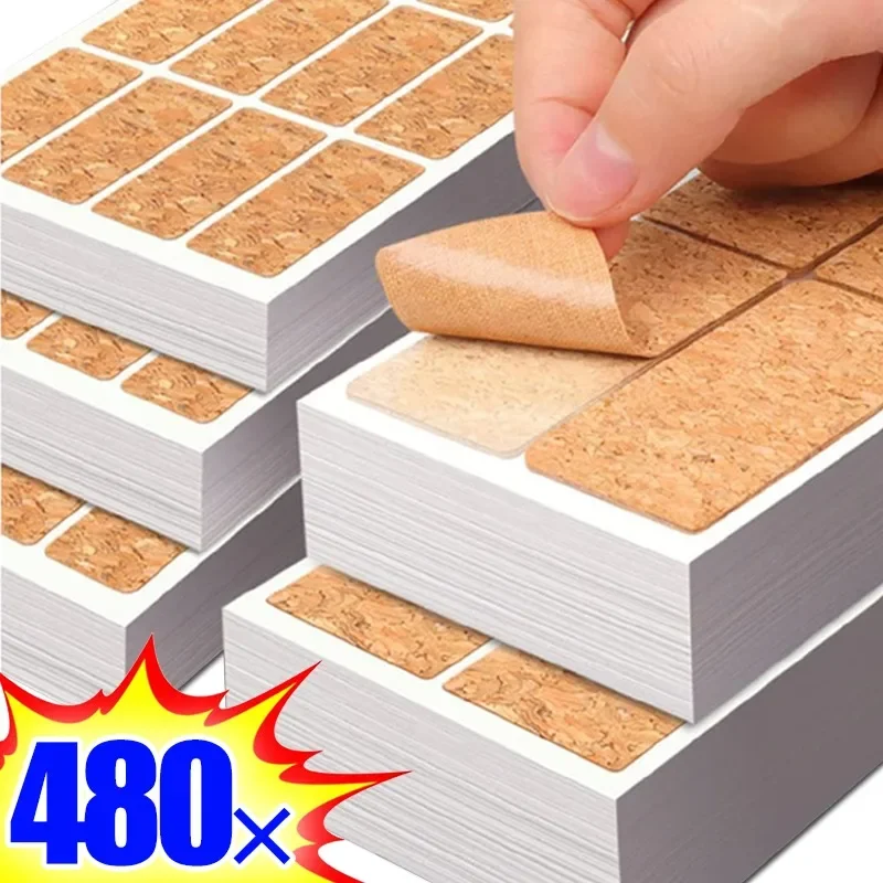 Description Picture 2 of itemOak Wooden Labels Stickers Food Spices Bottle Jar Sticker Cork Self-adhesive Office Blank Label Kitchen Home Organizer Tags