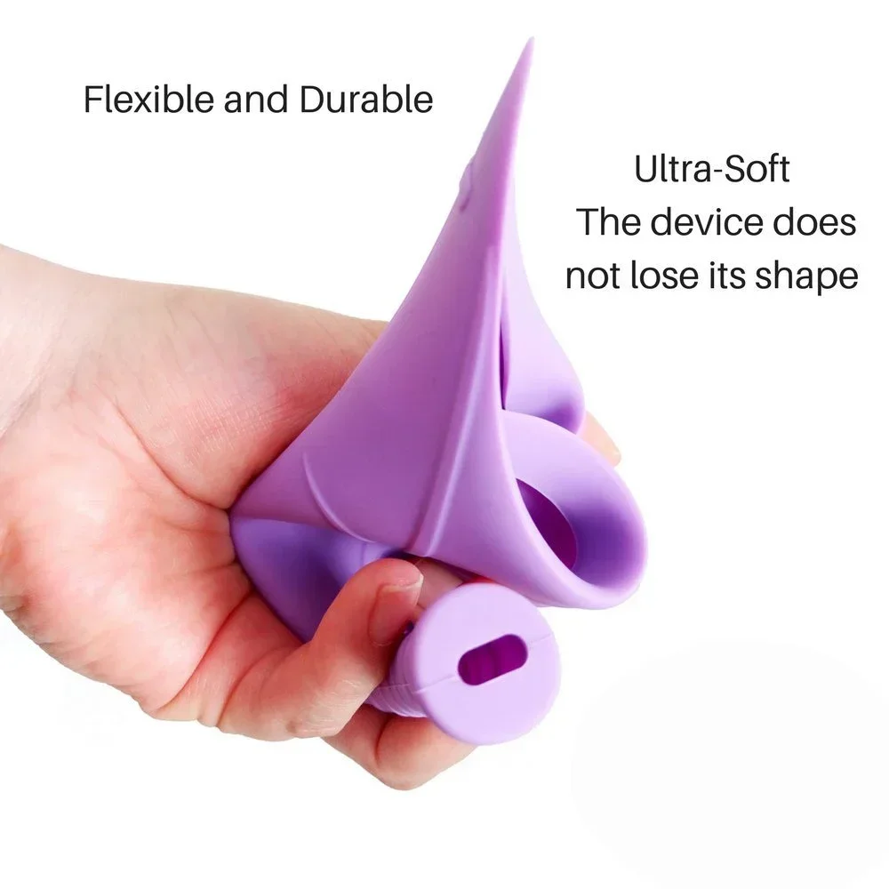 Silicone Female Urination Device Portable Female Urinal Lets You Pee Standing Up Reusable Womens Pee Funnel for Travel Outdoor