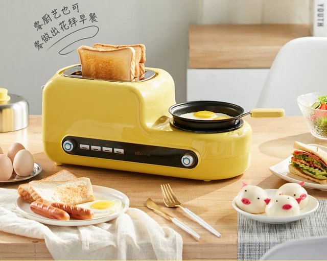  Tostadora de pan, tostadora eléctrica automática de alimentos  para hacer pan, cuenta con 2 rebanadas extra ancha herramienta de desayuno  de arena para familias, 220 V : Hogar y Cocina